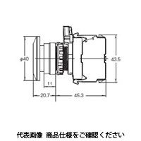 オムロン 押ボタンスイッチ 照光/きのこ形 樹脂ベゼル 透明黄 A22NLーBMMーTYAーG100ーYC 1セット(3個)（直送品）