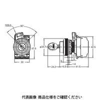 オムロン 2ノッチ キー形セレクタスイッチ A30NKー2MLー01BAーP202 1セット(2個)（直送品）