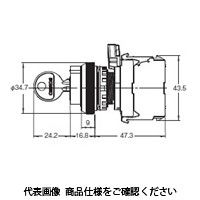 オムロン 3ノッチ キー形セレクタスイッチ A30NKー3MMー01AAーG210 1セット(2個)（直送品）