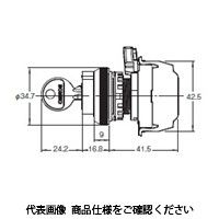 オムロン 3ノッチ キー形セレクタスイッチ A30NKー3MMー01BAーP022 1セット(2個)（直送品）