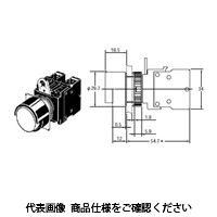 オムロン 押ボタンスイッチ(丸胴形φ22/25) 緑 A22ーHGー01M 1セット(5個)（直送品）