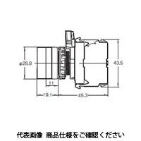 オムロン 押ボタンスイッチ 照光/フルガード形 樹脂ベゼル 透明白 A22NLーBGMーTWAーG101ーWB 1セット(2個)（直送品）