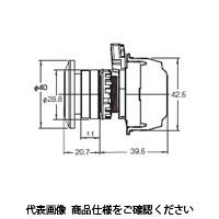 オムロン 押ボタンスイッチ 照光/きのこ形 樹脂ベゼル 透明白 A22NLーBMAーTWAーP100ーYB 1セット(2個)（直送品）