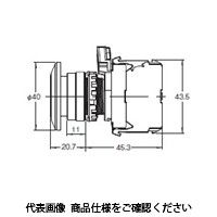 オムロン 押ボタンスイッチ 照光/きのこ形 金属ベゼル 透明青 A22NLーMMAーTAAーG100ーAE 1セット(2個)（直送品）