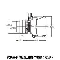 オムロン 押ボタンスイッチ 非照光/突出形 金属ベゼル 青 A22NNーMPAーNAAーG222ーNN 1セット(3個)（直送品）
