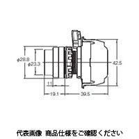 オムロン 押ボタンスイッチ 非照光/突出形 金属ベゼル 黒 A22NNーMPMーNBAーP202ーNN 1セット(3個)（直送品）