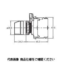 オムロン 非照光 3ノッチ セレクタスイッチ 赤 A22NSー3MRーNRAーG022ーNN 1セット(4個)（直送品）