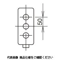 IDEC AGA形(1列タイプ)コントロールボックス 3点用 穴あり 笠付 ハブなしタイプ AGA311KHLY 1個（直送品）