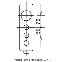 IDEC AGA形(1列タイプ)コントロールボックス メーター+3点用 穴あり 笠付 深奥行タイプ AGA512DKY 1個（直送品）