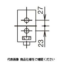 IDEC AGAW形コントロールボックス 2点用 穴あり ハブなしタイプ AGAW212HLY 1個（直送品）