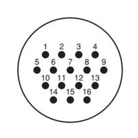 日本航空電子工業 ストレートプラグ SRCN6A21ー16S 1セット(3個)（直送品）