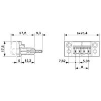 プリント基板用コネクタ ソケット 極数6 パネル貫通 DFKーMSTB 2，5/ 6ーGー5，08 1セット(50個)（直送品）