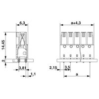 プリント基板用コネクタ ソケット 極数4 リフロー対応 IMCV 1，5/ 4ーGー3，5 P20 THR 1セット(50個)（直送品）