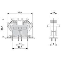 フエニックス・コンタクト プリント基板用端子台 ねじ接続式 極数1 KDS10/SO 1セット(50個)（直送品）