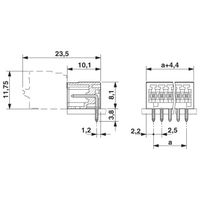 フエニックス・コンタクト プリント基板用コネクタ ソケット 極数6 MC 0，5/ 6ーGー2，5 1セット(50個)（直送品）