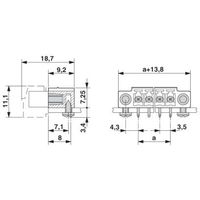 フエニックス・コンタクト プリント基板用コネクタ ソケット 極数4 MC 1，5/ 4ーGFー3，5 1セット(250個)（直送品）