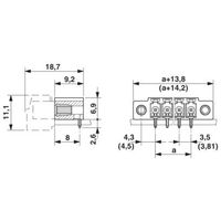 プリント基板用コネクタ ソケット 極数9 リフロー対応 MC 1，5/ 9ーGFー3，81 P26 THR 1セット(50個)（直送品）