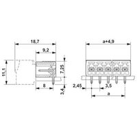 フエニックス・コンタクト プリント基板用コネクタ ソケット 極数18 MC 1，5/18ーGー3，5 1セット(50個)（直送品）