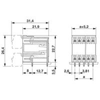 フエニックス・コンタクト プリント基板用コネクタ ソケット 12極2列 MCD 1，5/12ーG1ー3，81 1セット(50個)（直送品）