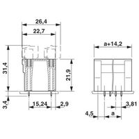 フエニックス・コンタクト プリント基板用コネクタ ソケット 14極2列 MCDV 1，5/14ーG1Fー3，81 1セット(50個)（直送品）