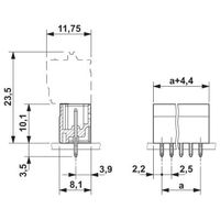 プリント基板用コネクタ ソケット 極数3 リフロー対応 MCV 0，5/ 3ーGー2，5 THT R44 1セット(220個)（直送品）
