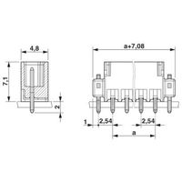 プリント基板用コネクタ ソケット 極数4 リフロー対応 MCV 0，5/ 4ーGー2，54 P20THRR24C1 1セット(315個)（直送品）
