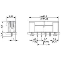 フエニックス・コンタクト プリント基板用コネクタ ソケット 極数4 MCV 1，5/ 4ーGFー3，5ーLR 1セット(50個)（直送品）