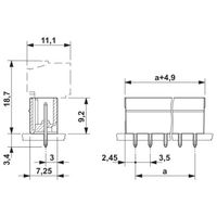 フエニックス・コンタクト プリント基板用コネクタ ソケット 極数5 MCV 1，5/ 5ーGー3，5 1セット(250個)（直送品）