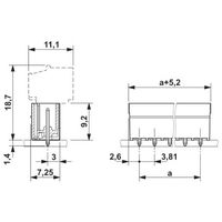 プリント基板用コネクタ ソケット 極数5 リフロー対応 MCV 1，5/ 5ーGー3，81 P14 THR 1セット(50個)（直送品）