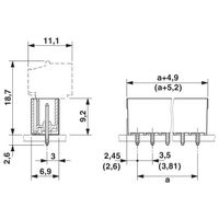プリント基板用コネクタ ソケット 極数6 リフロー対応 MCV 1，5/ 6ーGー3，5 P26 THRR56 1セット(200個)（直送品）