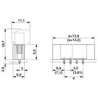 プリント基板用コネクタ ソケット 極数6 リフロー対応 MCV 1，5/ 6ーGFー3，5 P26 THR 1セット(50個)（直送品）