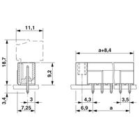 フエニックス・コンタクト プリント基板用コネクタ ソケット 極数6 MCV 1，5/ 6ーGFRー3，5 THT 1セット(50個)（直送品）