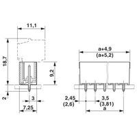 プリント基板用コネクタ ソケット 極数19 リフロー対応 MCV 1，5/19ーGー3，81 P20 THR 1セット(50個)（直送品）