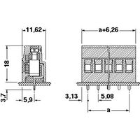フエニックス・コンタクト プリント基板用端子台 ねじ接続式 極数4 MKDS 2，5/ 4ー5，08 1セット(50個)（直送品）