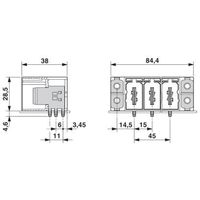 フエニックス・コンタクト プリント基板用コネクタ ソケット 極数4 PC 35 HC/ 4ーGFーSHー15，00 1セット(25個)（直送品）