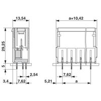 フエニックス・コンタクト プリント基板用コネクタ ソケット 極数2 PCV 5/ 2ーGー7，62 1セット(50個)（直送品）