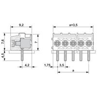 フエニックス・コンタクト プリント基板用端子台 ねじ接続式 極数12 PT 1，5/12ー3，5ーV 1セット(50個)（直送品）