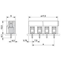 フエニックス・コンタクト プリント基板用端子台 ねじ接続式 極数11 PT 2，5/11ー7，5ーH 1セット(50個)（直送品）