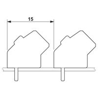 フエニックス・コンタクト プリント基板用端子台 ねじ接続式 極数15 PTA 1，5/15ー5，0 1セット(50個)（直送品）
