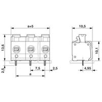 フエニックス・コンタクト プリント基板用端子台 スプリング接続式 極数11 PTS 1，5/11ー7，5ーH 1セット(50個)（直送品）