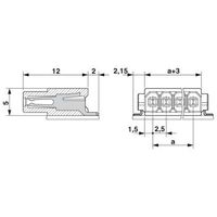 プリント基板用コネクタ ソケット 極数6 リフロー対応 PTSM 0，5/ 6ーHHI0ー2，5ーSMD WHR44 1セット(500個)（直送品）