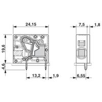 フエニックス・コンタクト プリント基板用端子台 スプリング接続式 極数1 SPT 5/ 1ーHー7，5 1セット(50個)（直送品）