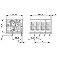 フエニックス・コンタクト プリント基板用端子台 スプリング接続式 極数11 SPT 5/11ーHー7，5ーZB 1セット(50個)（直送品）