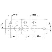 フエニックス・コンタクト パネル貫通端子台 UW 16/S 1セット(50個)（直送品）