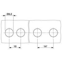 フエニックス・コンタクト パネル貫通端子台 VDFK 4/K 1セット(50個)（直送品）