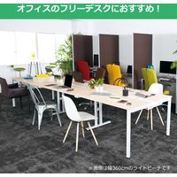 Garage フリーアドレスデスク MP 会議テーブル 配線収納付 幅2400×奥行1200×高さ720mm ライトビーチ 1台（直送品）
