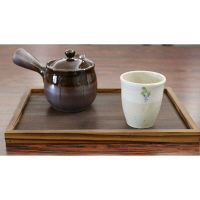 三陶 【萬古焼】ぶどう青 湯呑 約240cc (軽量陶器) 06823 1個（直送品）