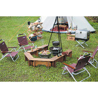 パール金属 キャプテンスタッグ CSクラシックス ヘキサグリルテーブルPC 67 UP-1039（直送品）