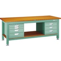 トラスコ中山 TRUSCO 作業台用4段キャビネット ホワイト色 D-4ZW 1個 466-8294（直送品）