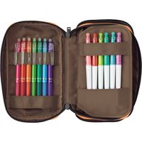 リヒトラブ ペンケース［ブックタイプ］ダブル 橙 A7555-4 1個